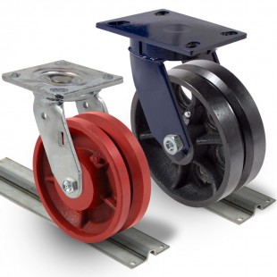 Eagle CP7-V 7 Inch Caster Post Grooved in 1 Inch Increments Epoxy Gray