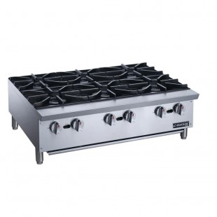 Dukers Appliance Co. USA Ltd. DCHPB36 36 Inch Gas Hotplate Countertop 6 Burners 192000 BTU
