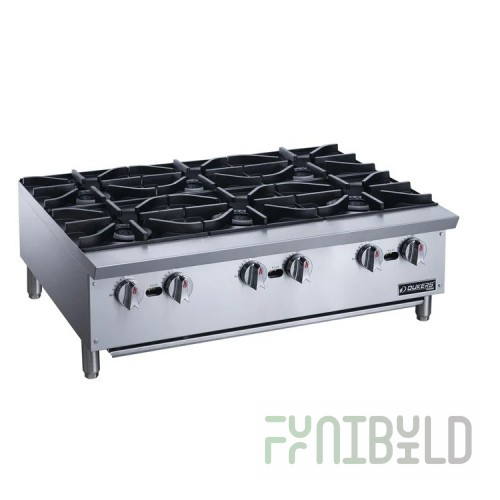Dukers Appliance Co. USA Ltd. DCHPB36 36 Inch Gas Hotplate Countertop 6 Burners 192000 BTU