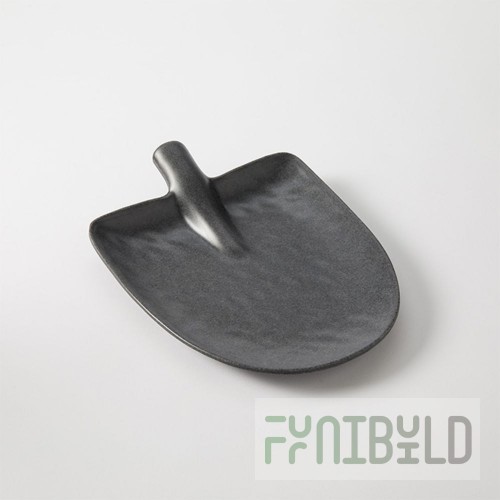 American Metalcraft SP10MN 10.5 Inch Oval Shovel Platter Melamine Midnight