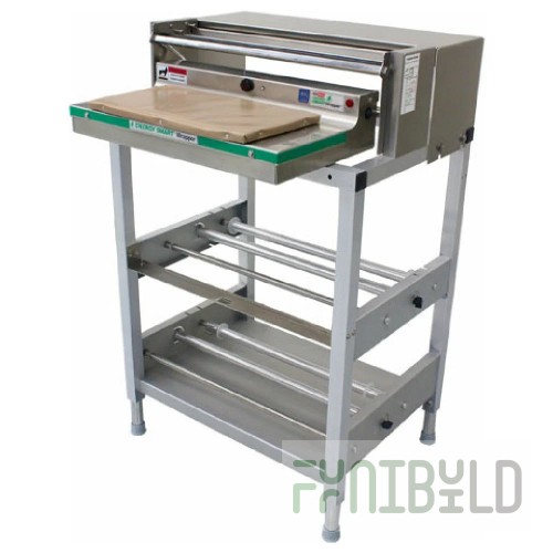 Omcan 47480 24 Inch Wrapping Machine Electric Floor Model Hot Plate Aluminum and stainless steel