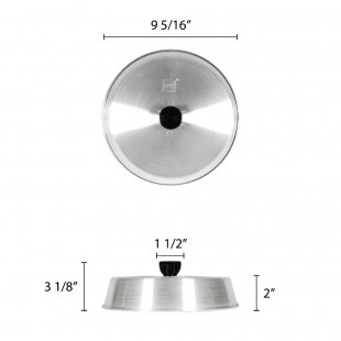 Thunder Group ALBC009 9 Inch Diameter Grill Basting Cover Aluminum with Bakelite Knob