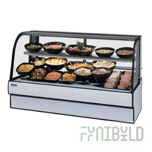Federal Industries SQROC45R 50 Inch Remote Refrigerated Deli Case with Stainless Steel Finish