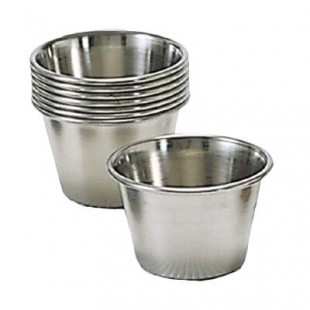 Admiral Craft OYC-2/PKG 2-1/2 Oz Sauce Cup Stainless Steel 12 Packs