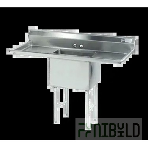 Advance Tabco FC-1-1620-18L 36 Inch 16 Gauge Stainless Steel Sink with Left Drainboard