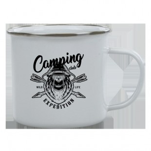 International Tableware SD79601-02-SS 17 Oz Cup Stainless Steel White Enamel