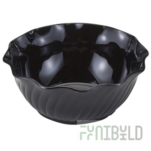 Cambro SRB13110 13 Oz Black Swirl Bowl Break-Resistant SAN - Serving Bowl