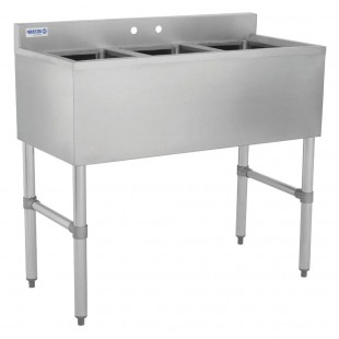 Hubert 29N-035 Kratos® Underbar Compartment Sink 3 Bowls 48