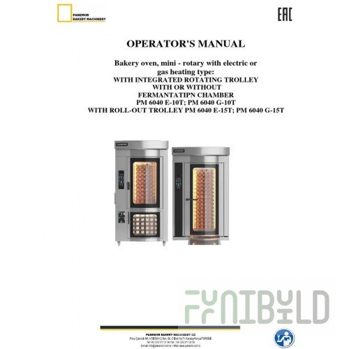 Recipe book for rotary baking ovens RPSh