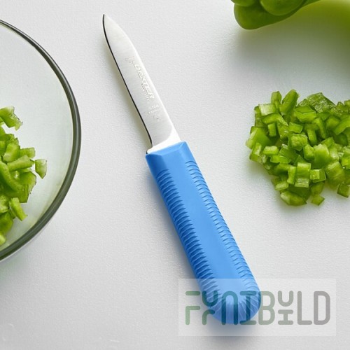Dexter Russell 15303C 3-1/4 Inch Blade 3-1/4 Inch Handle Paring Knife High-Carbon Steel Blue Polypropylene Handle Stain-free