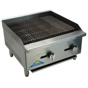 Comstock-Castle CCELB24 24 Inch Countertop Gas Char-Broiler with Lava Rocks 60000 BTU