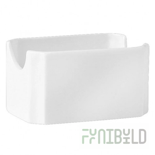 Steelite 62100ST1135 4 Inch Sugar Packet Holder Rectangular Porcelain