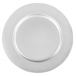 Steelite WLTRS6651 13 Inch Charger Plate Silver Polypropylene with Plain
