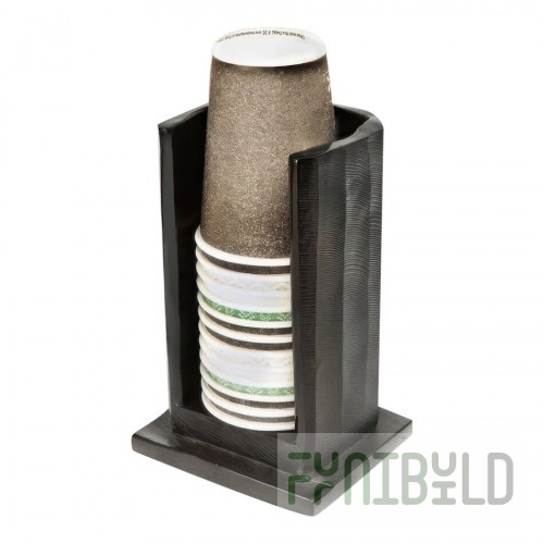 Kenny Mack Designs Coffee Break Espresso Resin Countertop Cup / Lid Organizer KMK1008ES - 6/Case