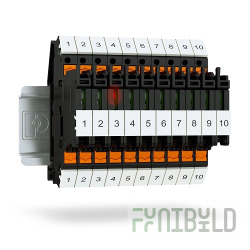 AllPoints F14886 1.55 Inch Terminal Block Electric 8 Post Connection Component