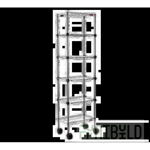Eagle MC1424-74-6R 24 Inch Aisle Merchandising Cart 6 Tier Red Epoxy Finish