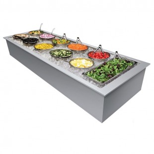 Hatco IWB-5 71 Inch Drop-In Cold Food Unit Iced Cold Pan Stainless Steel