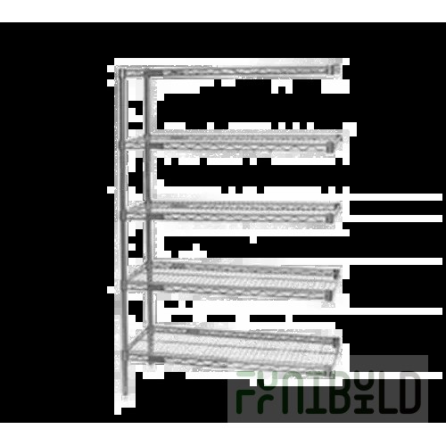 Eagle A5-74-2424C 24 Inch 5-Tier Wire Add-On Shelving Unit Chrome Finish