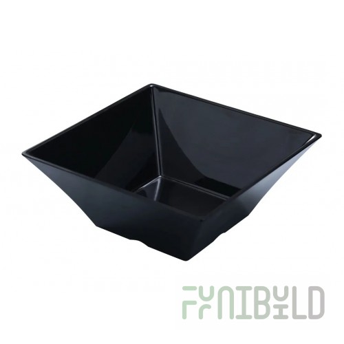 Yanco RM-4109BK 4 Quart Square Bowl Dishwasher Safe Melamine Black