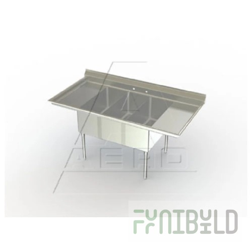 AERO Manufacturing 2MP-3 41 Inch Stainless Steel Supermarket Sink Meat and Platter