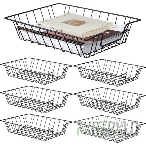 Eagle A216649 12-3/4 Inch Wire File Basket Chrome Plated Storage Baskets