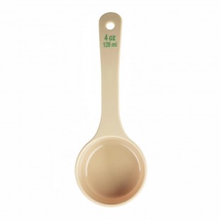 Tablecraft 10650 4 Oz Polycarbonate Spoonout with Short Handle Beige