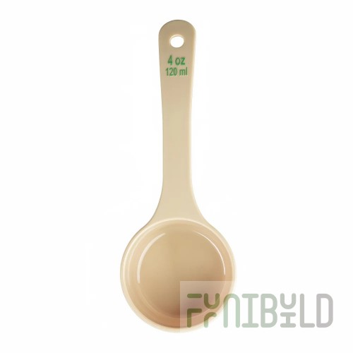 Tablecraft 10650 4 Oz Polycarbonate Spoonout with Short Handle Beige