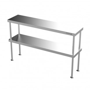 SPG International TSD-18-14 Universal Stainless Double Overshelf 14