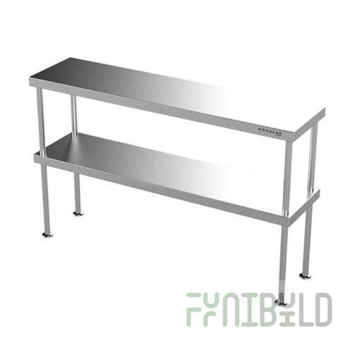 SPG International TSD-18-14 Universal Stainless Double Overshelf 14