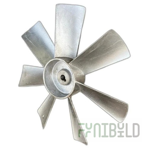 AllPoints BLDFANAL 3 Inch Diameter Fan Blade Aluminum CW Airflow