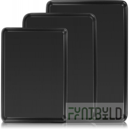 Baking tray 700x450x15 in for oven SHZhE (black metal)