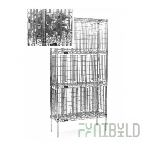 Eagle BW1448C 48 Inch 3-tier Bulk Wine Shelf Unit with Chrome Finish