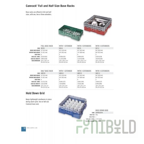 Cambro CSHDFF 4-1/4 Inch Floor Fastener with Stainless Steel Brackets