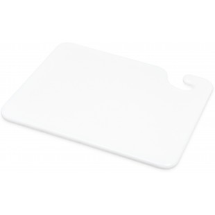 Carlisle CB101212WH 12 Inch Cutting Board with Food Safety Hook Co-polymer White