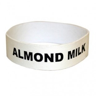 Service Ideas FBALMONDMILK 3.5 Inch Almond Milk Flavorband Label 6 Packs