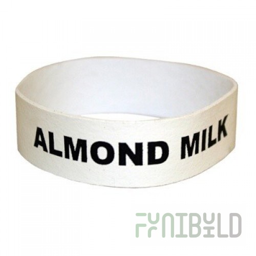 Service Ideas FBALMONDMILK 3.5 Inch Almond Milk Flavorband Label 6 Packs