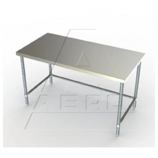 AERO Manufacturing 4TG-24132 132 Inch Economy Work Table Reinforced Stainless Steel