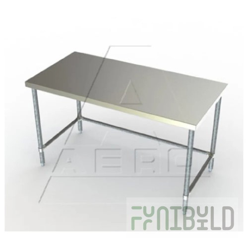 AERO Manufacturing 4TG-24132 132 Inch Economy Work Table Reinforced Stainless Steel