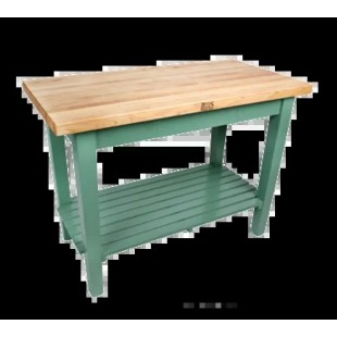John Boos C6025-2S 60 Inch Work Table Wood Top with Oil Finish Maple