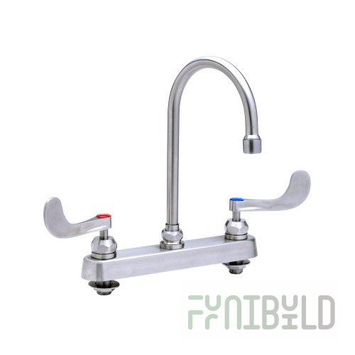 T&S Brass S-1142-04-CR 16 Inch EverSteel Workboard Faucet with Gooseneck