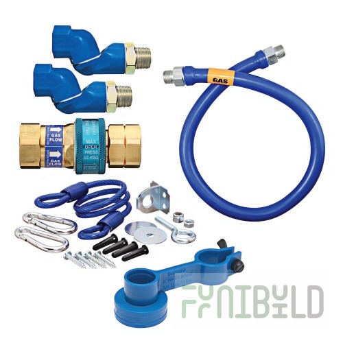 Dormont CAN1675BPQSR48BX 3/4 Inch Diameter Gas Connector Hose Assembly with Restraining Device
