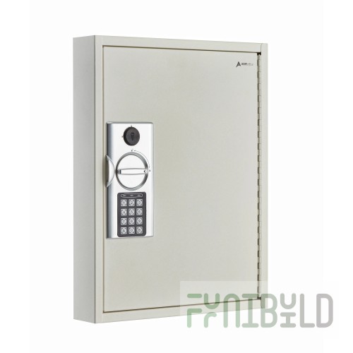 Alpine Industries ADI680-40-WHI 13 Inch Key Cabinet Digital Lock Steel White Finish