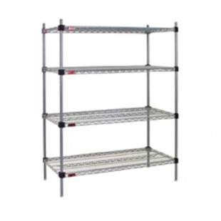 Eagle F2QA2-74-2472VG 72 Inch 4-tier Wire Shelving Unit with Epoxy Finish