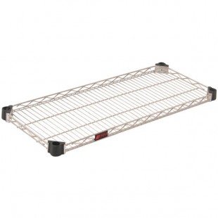 Eagle QAR1436S 36 Inch Quad-Adjust Reverse Mat Shelf with Built-in Ledges Stainless Steel