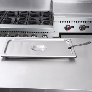 Vollrath 75210 Full Size Steam Table Pan Cover Reinforced Flat Slotted Stainless
