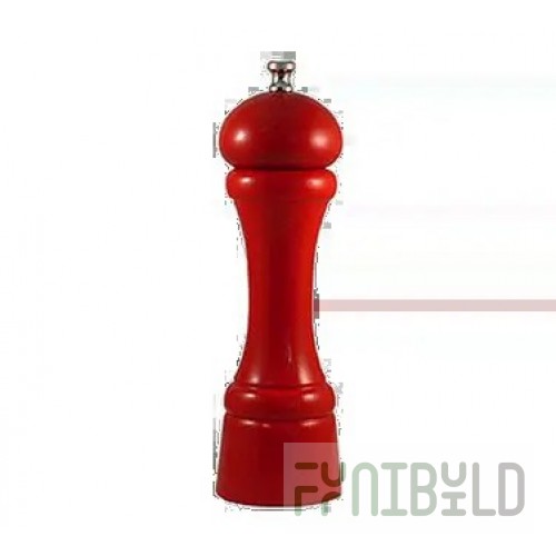 Chef Specialties 8651 8 Inch Wood Manual Pepper Mill Candy Apple Red