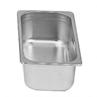 Thunder Group STPA4144 1/4 Size Steam Table Pan with Anti-Jam Design 25 Gauge Stainless Steel