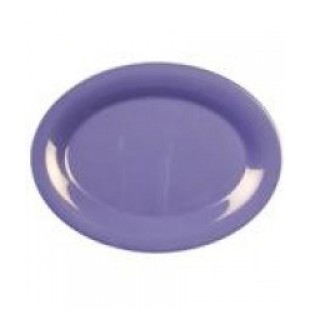 Thunder Group CR209BU 9-1/2 Inch Break-Resistant Oval Platter Purple Melamine
