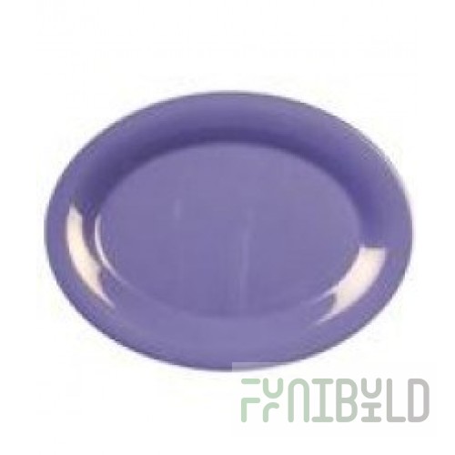 Thunder Group CR209BU 9-1/2 Inch Break-Resistant Oval Platter Purple Melamine