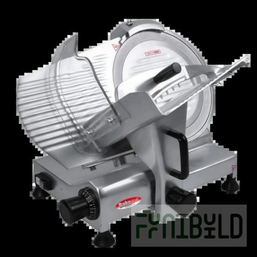 BakeMax BMMSM12 12 Inch Manual Meat Slicer Gravity Feed Anodized Aluminum